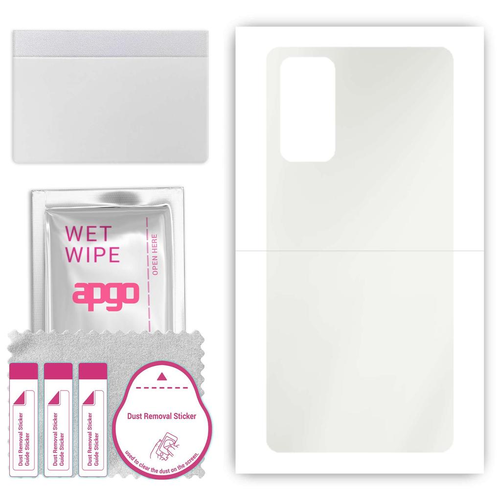 apgo Autocolant protector mat pentru spate compatibil cu Samsung Galaxy S20 FE 5G, folie de protecție, folie hidrogel, flexibil, TPU moale cu poziționare