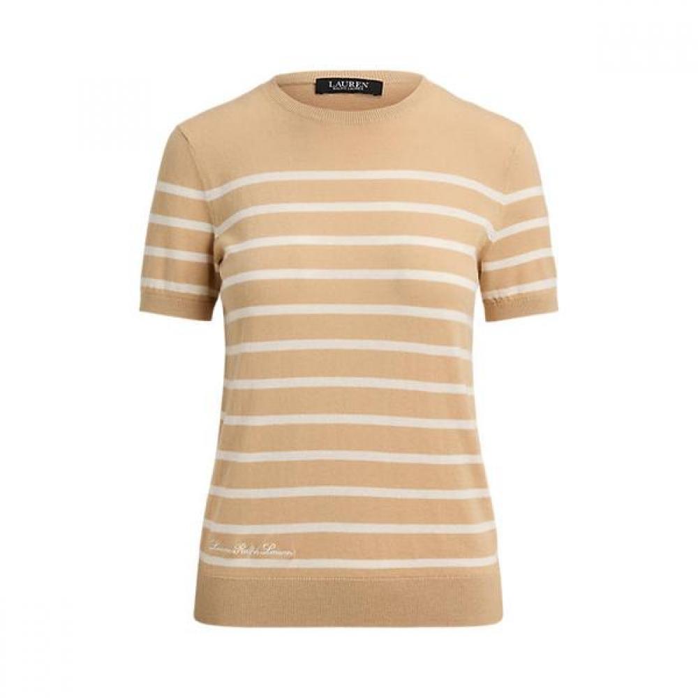 Lauren Ralph Lauren Short Sleeve Sweater Stripe Wmlrswesn820206999 XS
