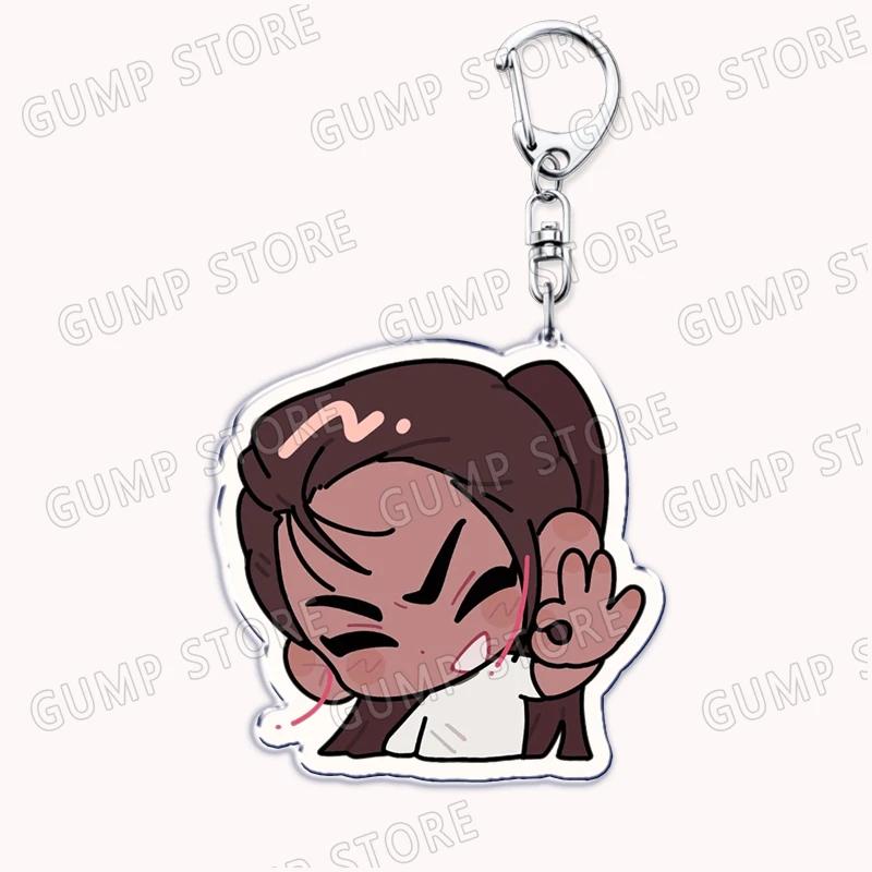 Beliebte Anime Alien Bühne Chibis Musik Schlüsselanhänger für Zubehör Tasche Luka Ivan Till Mizi Hyuna Sua Schlüsselanhänger Schmuck Fans Geschenke