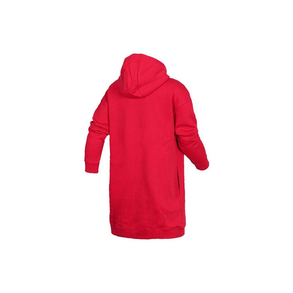 Nike Mid-Length Pullover Hoodie With Logo Print Women Hoodies Red AH0236-657