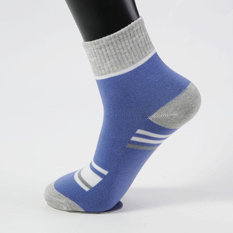 5 Pairs Men's Mid-calf Cotton Socks Sports Sweat-absorbent and Anti-odor Socks Color Matching Socks for Men