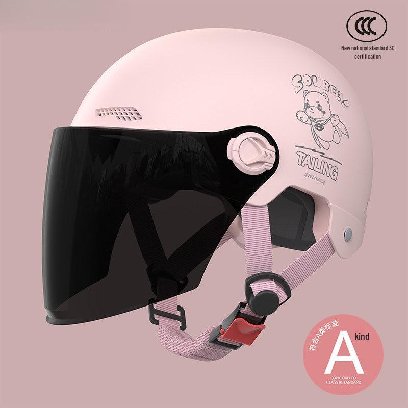 3C Certified Unisex Electric Motorcycle Helmet: All-Season, Sun-Protective, Half-Helmet for Safety