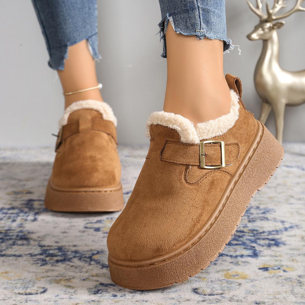 Fashion 2025 Autumn Winter Women Boots Casual Flat Women Comfortable Fashion Ankle Boots Comfort Warm Plush Slip on Female Cotton Shoes