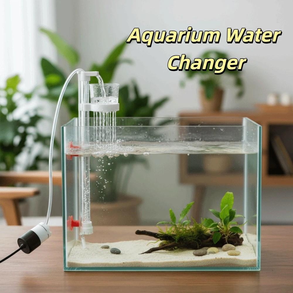 Powerful Suction Aquarium Water Changer Detachable Fish Poop Cleaner Filter Gravel Cleaning