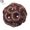 BEAUTY-WIG 9 Flowers Synthetic Bun Hair Extension Elastic Bridal Donut Chignon