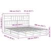 Solid Wood Bed with Shelf Without Mattress White 180 x 200 cm Pine