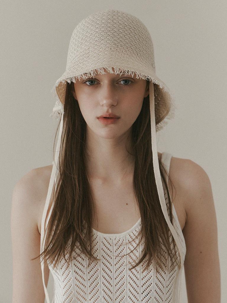 Meleuhen Fringe Strap Bucket Hat_3Color