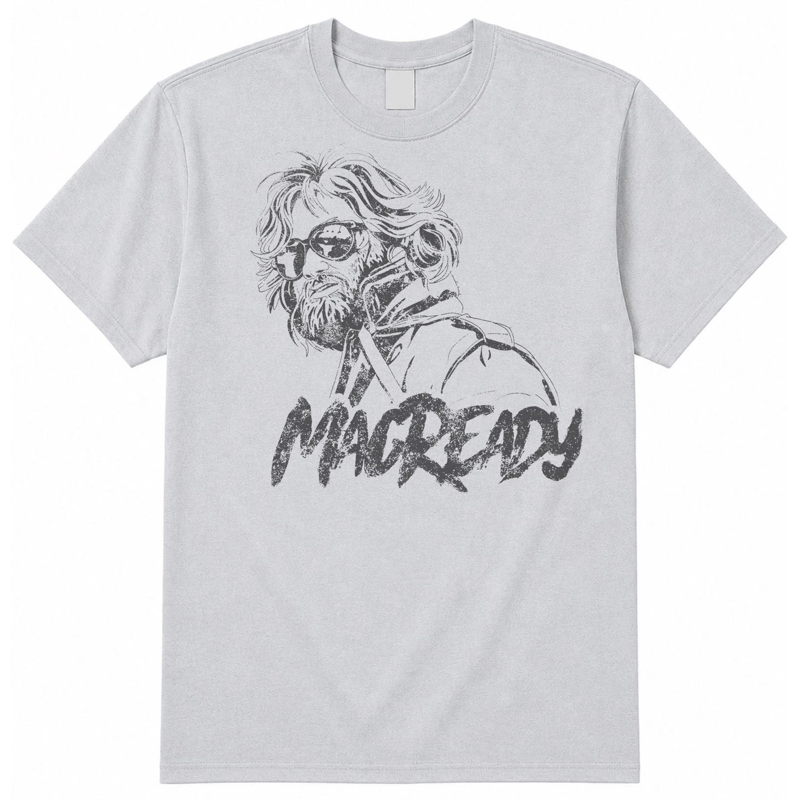 R.J. MacReady The Thing John Carpenter Horror Flick Scary Thriller Kurt Russell Antarctica Research Base Facility Alien Movie Tee T Shirt S
