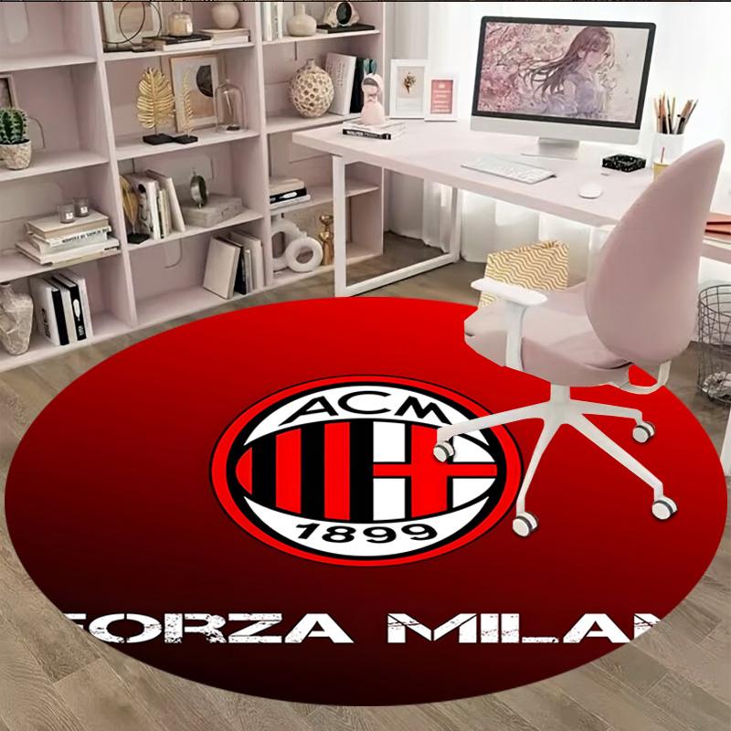 1pc A-AC Milan Carpet, Round Rug, Comfortable, Suitable for Entryways, Living Rooms, Office, And Bedrooms, Christmas Decoration