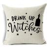 Halloween Pattern Cushion Cover Printed Throw Pillows Living Room Decorative Linen Pillow Case 45Cm*45Cm