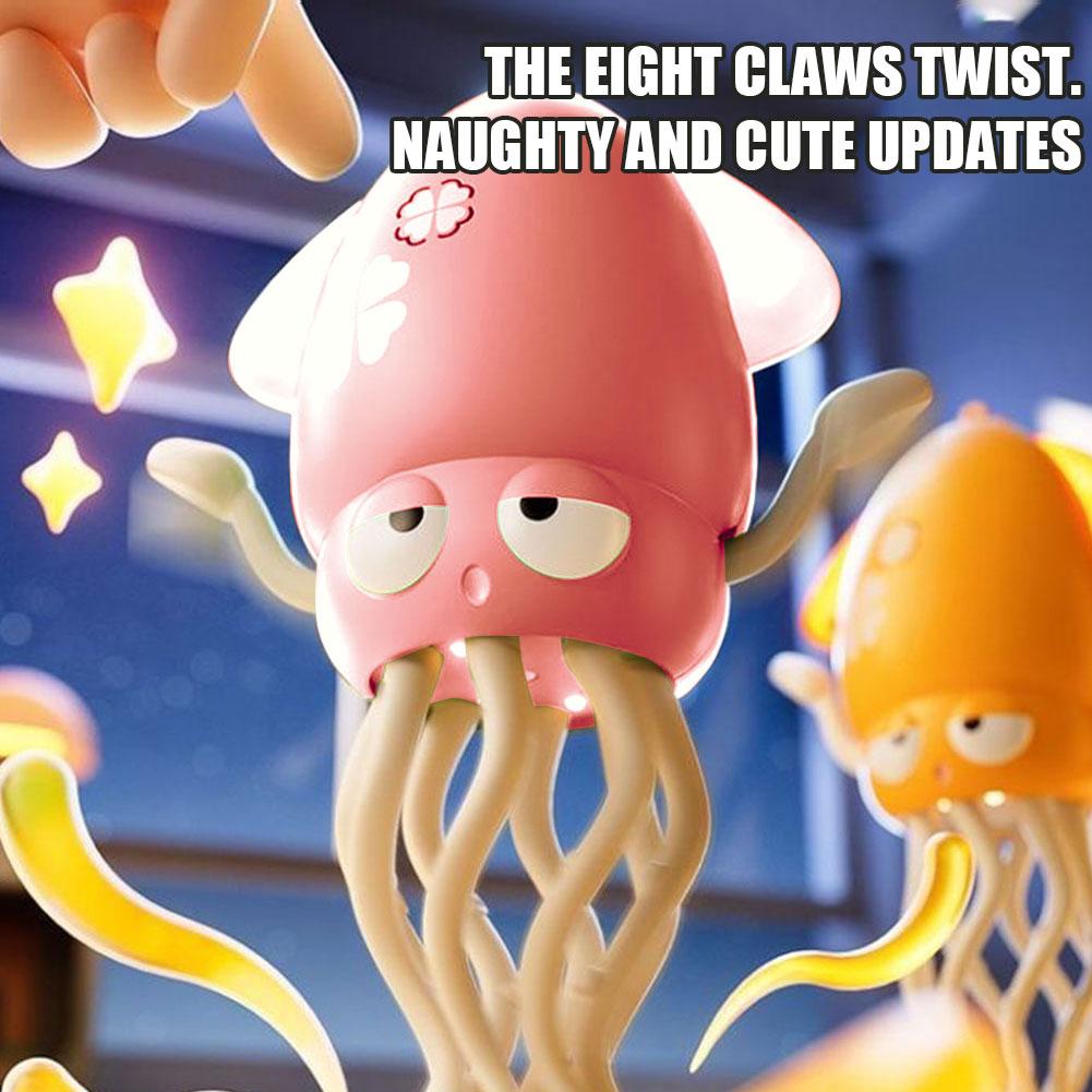 Creative Dancing Octopus Children's Electric Automatic Induction Sound and Light Luminous Squid Baby Simulation Crawling Octopus
