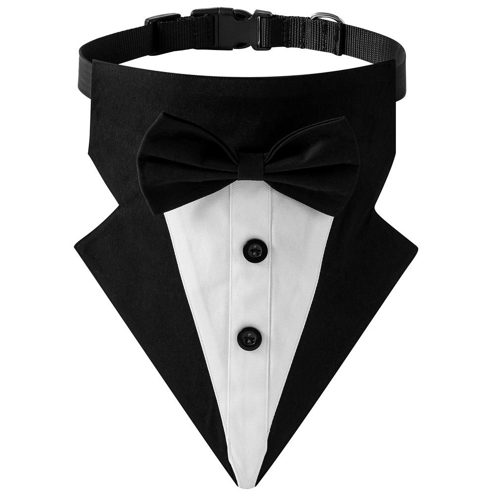 Tanpopo Pet Supplies New Designer Luxury Dog Bow Tie Collar Tuxedo Suit Wedding Triangle Scarf Bandana Party Costume Accessories
