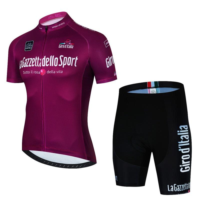 Mens Cycling Jersey Bib Shorts Set Breathable Quick-Dry Performance Wear Road Bike Riding