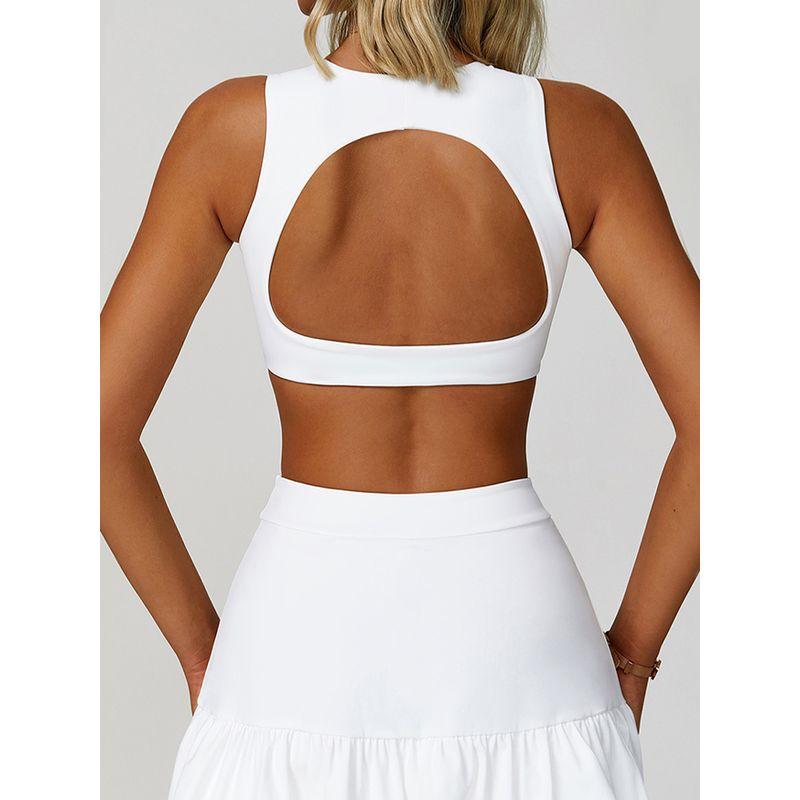Cut Out Beauty Back Exercise Underwear Women's Shockproof Push-up Sexy Workout Clothes Tops Running Bra Outwear Yoga Vest