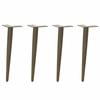 VidaXL Coffee Table Legs Conical 4 Pieces Natural Steel 42-43 Cm Steel 4012515