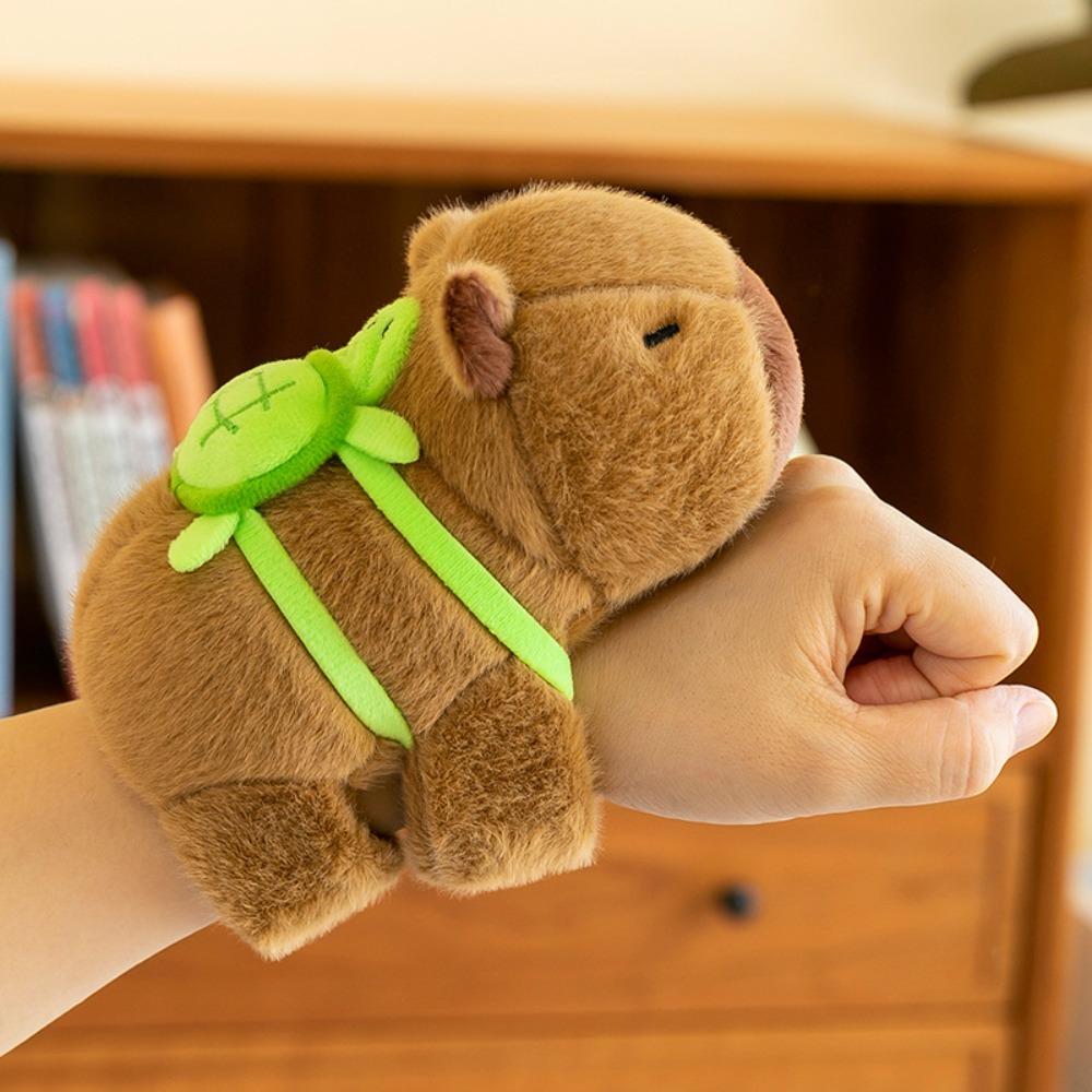 Simulation Slap Bracelet Series Capybara Turtle Backpack Capybara Plush Wrist Band Home Decor