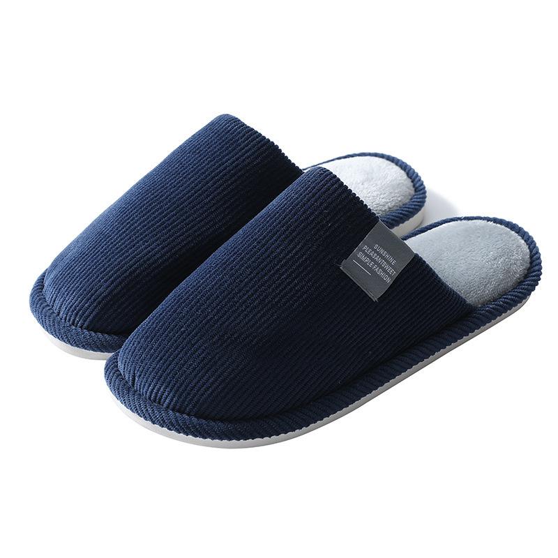 

2025 new autumn and winter couple hair slippers home indoor warm thick-soled non-slip shoes floor cotton mop 44-45 yards [1-2 yards smaller]