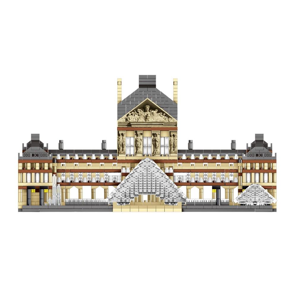 LZ8040 Miniature Diamond Small Particle Louvre Model Series Puzzle Decompression Building Block Toys