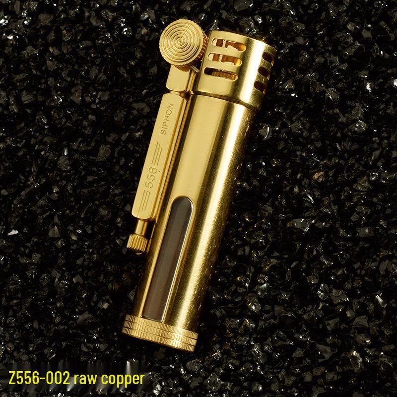 Zorro 556 Transparent Brass Kerosene Lighter - Metal Gift for Men