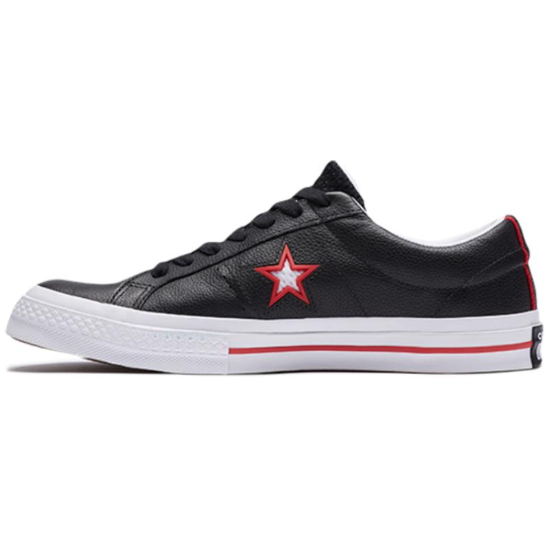 

Converse Кеды One Star Low из кожи с низким верхом Унисекс Черные и Красные 35