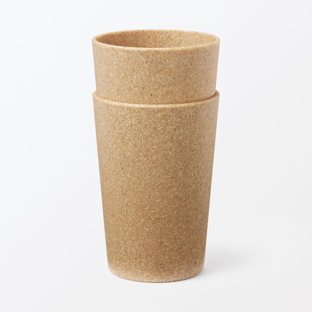 MUJI Cups Made from Palm Set of 76014218 Microwave-Safe Offcuts, 2,