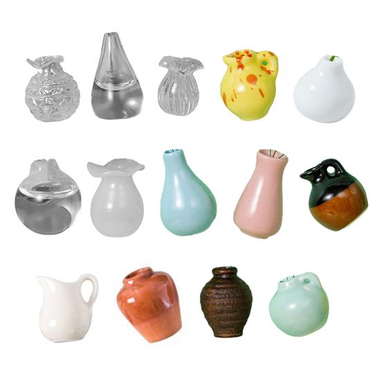 4/5/6/8/9/10/12/14Pcs/Set 3D Flower Vase Fridge Magnet Home Office Kitchen Locker Refrigerator Mini Ceramic Vase Magnetic Decoration Ornament