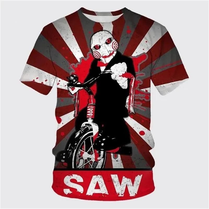 Fashion Billy The Billy Is A Puppet - Saw 3D Printed Women's Men's T-Shirt Horror Pattern Anime T-shirt Top