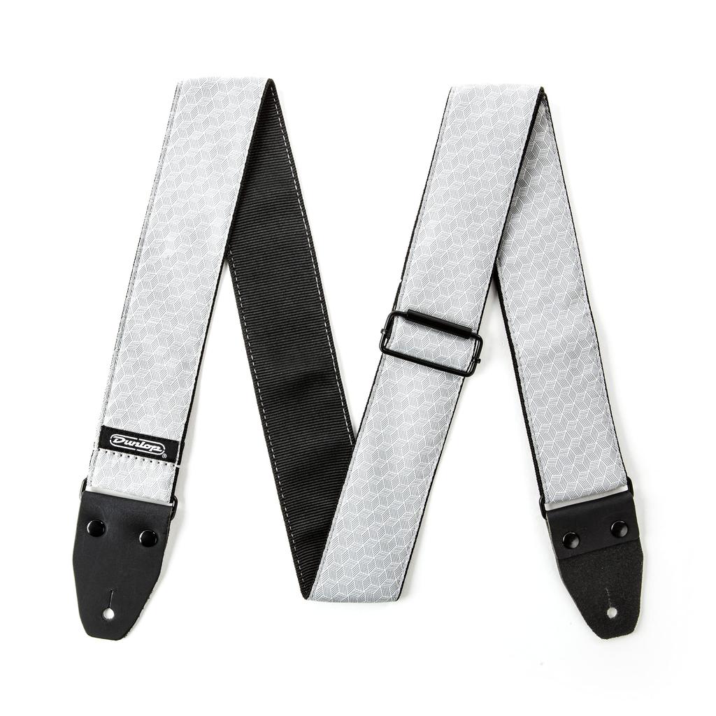 JIM DUNLOP Jacquard Strap Cube Hatch Light Gray Jacquard Guitar Cube Gray D67-12 Strap,