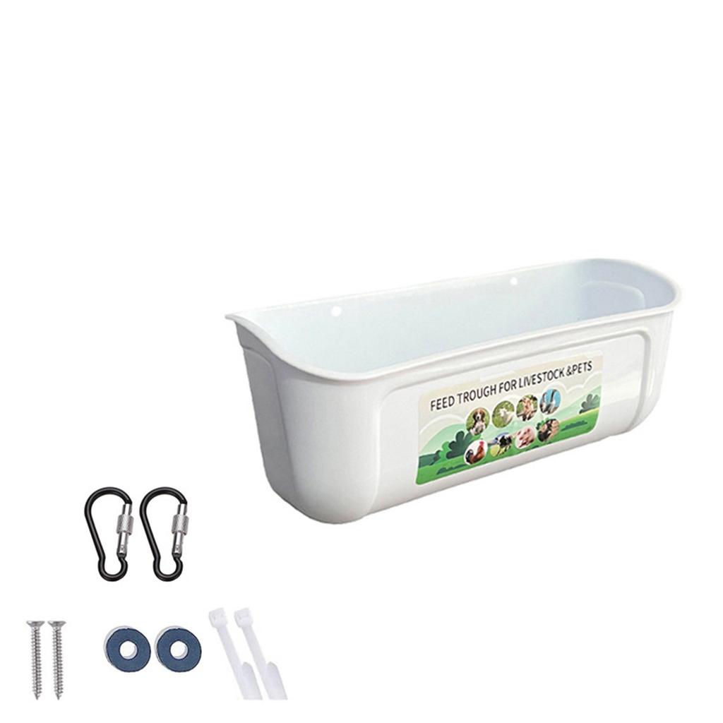 The Automatically Feeds Chickens, Ducks, Geese And Goats Large Capacity Hanging Fence Feed Trough Feeding Trough