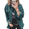 New Women Corduroy Jacket Button Casual Coat Fall Winter