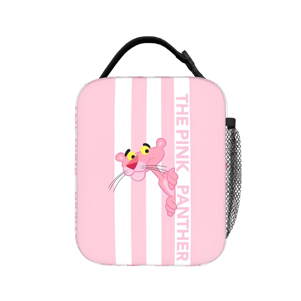 Pinks Panthers Insulated Lunch Bags High Capacity Cartoon Reusable Thermal Bag Tote Lunch Box Work Travel Food Storage Bags
