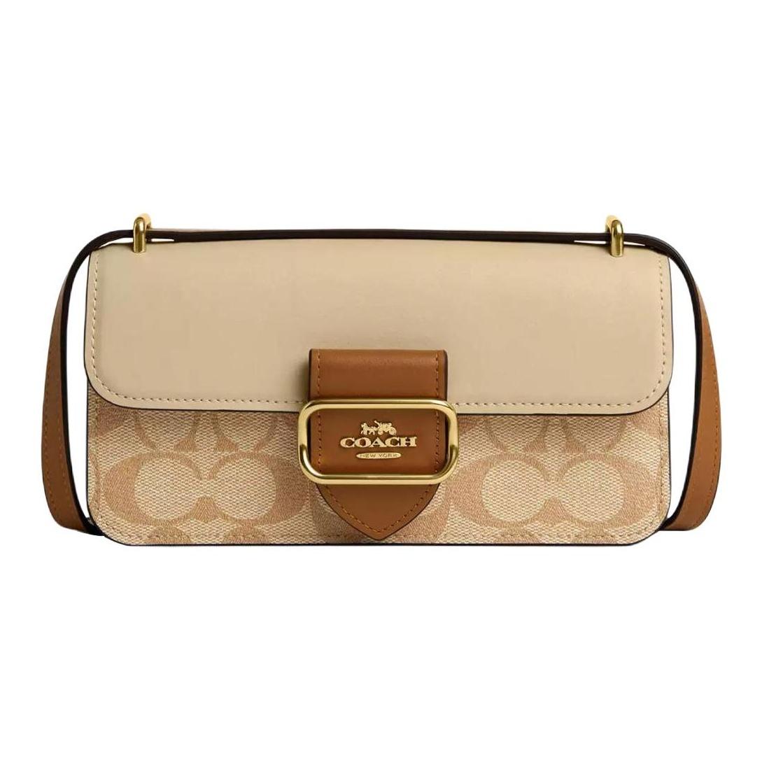 Coach Women Morgan Crossbody Bag Blocked Signature Canvas CR254-IMWQ4 Basic Set (Bag+Dust Bag)