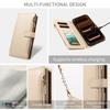 Faux Leather Phone Case for Samsung S26 S25 S24 23 S22 S21 S20 Plus FE Ultra Edge Magnetic Button Closure Wallet ZIPPER AndRFID
