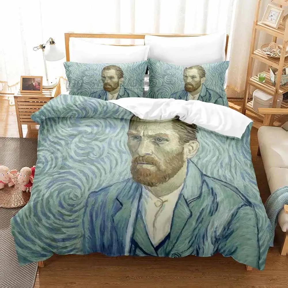 2022 Van Gogh Boys Bedroom Duvet Cover Single Double Full Queen King Size Retro Classic 3D Bedding Set Duvet Cover Bed Set