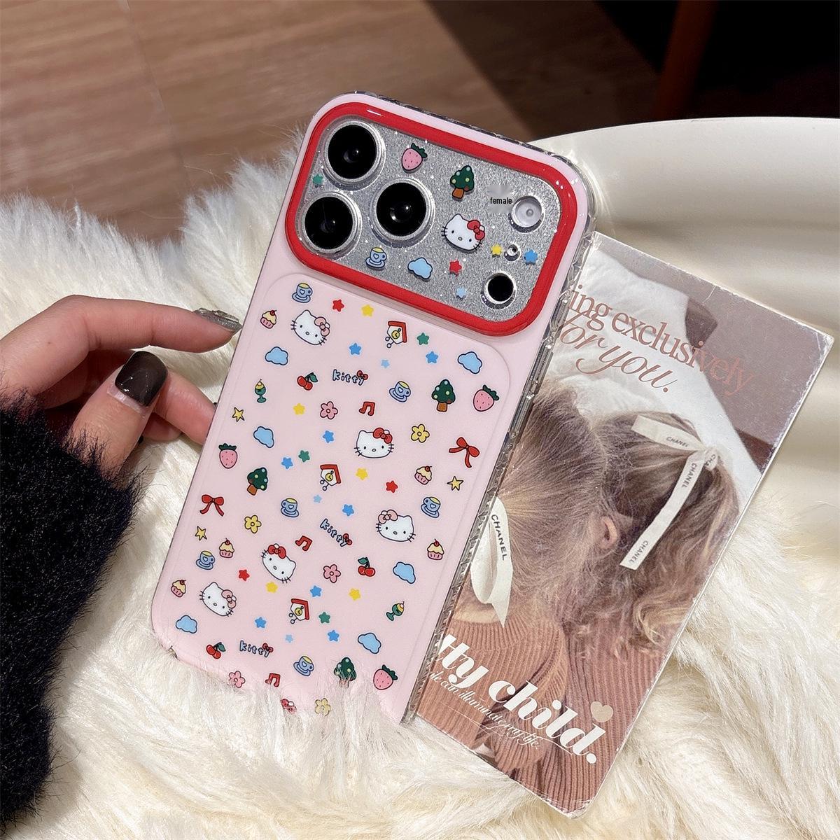 

Hello Kitty iPhone 15 Pro Max Drop-Proof Case, Large Window Design 15