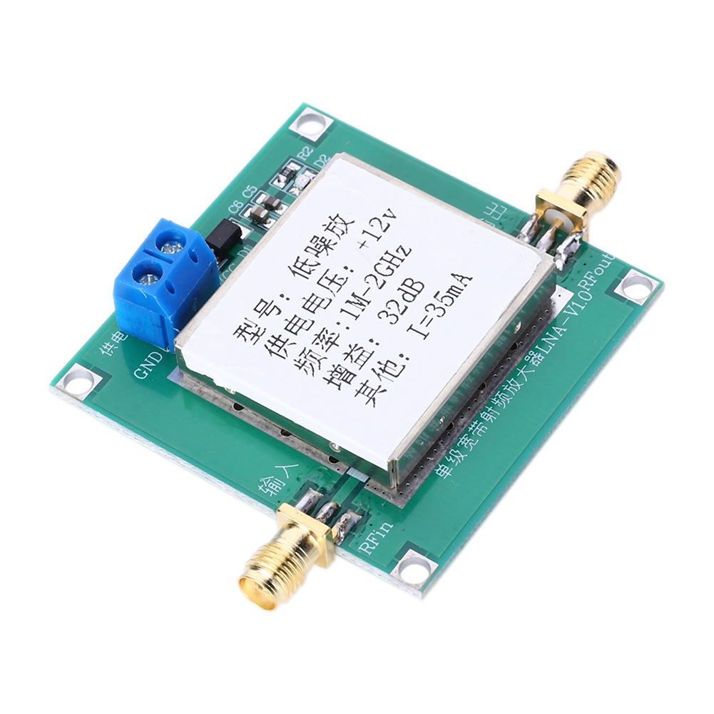 12V RF Wideband Amplifier Low Noise AMP LNA 0.01-2000MHz 32dB Radio Grain Remote Control Distance Receive