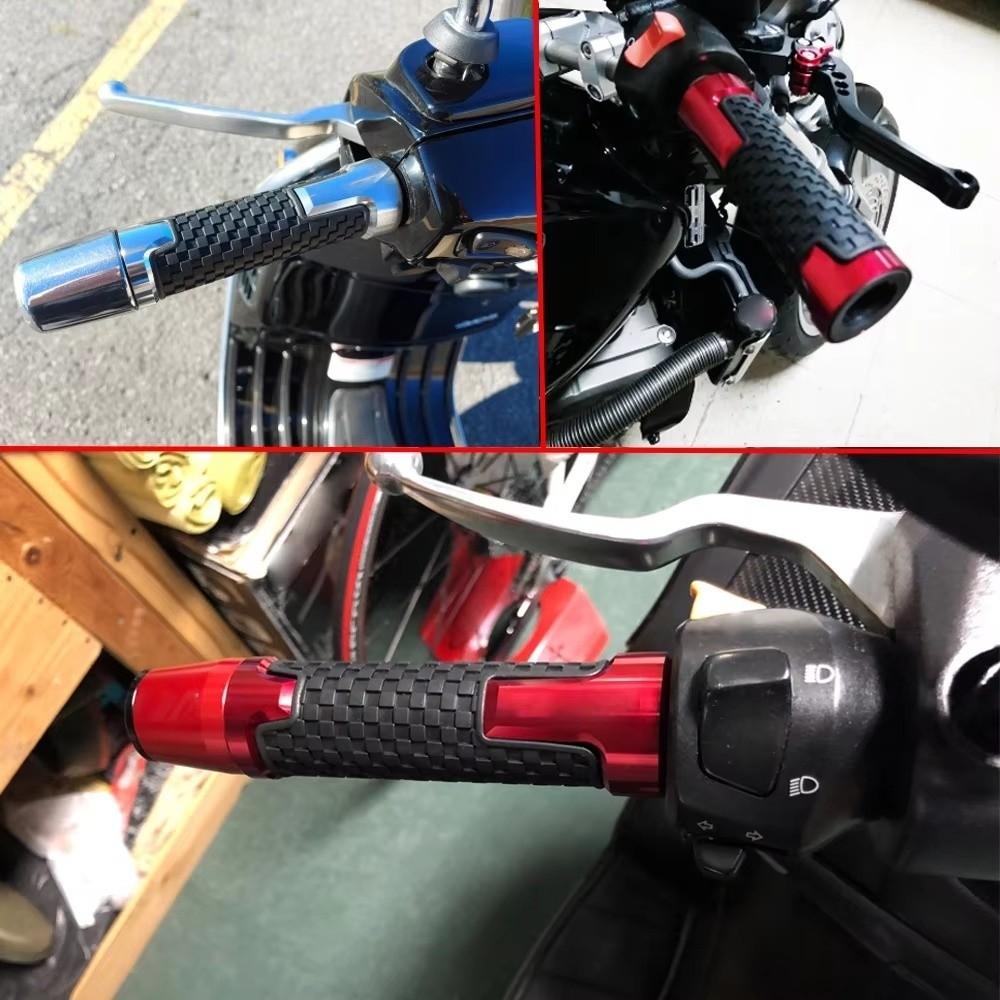 Rubber Moto Handlebars Grip CNC Aluminum Moto Handle Grip Handlebar Hand Grips Motorbike Parts