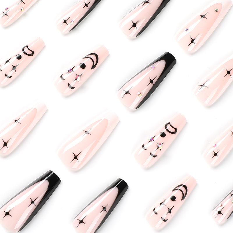 Cross-Border Wearable Nail Art: Super Long Press-On False Nail Tips
