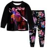 Children's Fashion Suit Skirt Round Neck Long Sleeve Top Pants