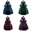 Elegant Vintage Floral Print Maxi Dress With U Neckline And Long Flared Sleeves In Multiple Colors