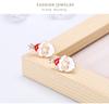 Women Santa  Christmas Ear Studs Cute Cartoon Earrings Jewelry Gifts for Ladies