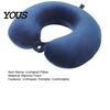 Memory Foam Cushion Travel Neck Pillow, U Shaped Headrest for Airplane Removable Velvet Pillow Cover Car, Soft Support Office Nap, Washable