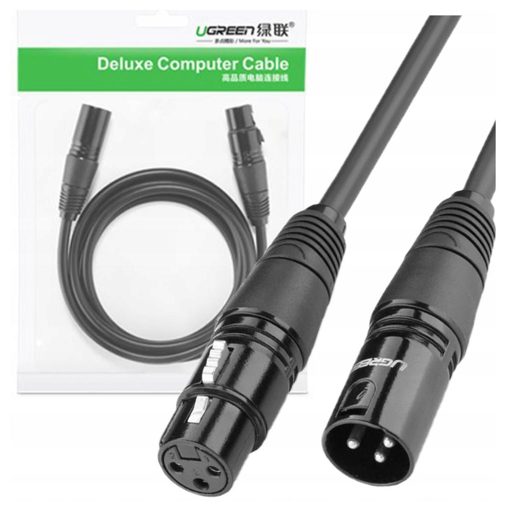 Ugreen Av130 Cable Xlr Female To Xlr Male - 3M (Black)