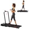 Foldable Walking Treadmill, with LED Display and Wheels, for Home, Office, Fitness Studio, Orange