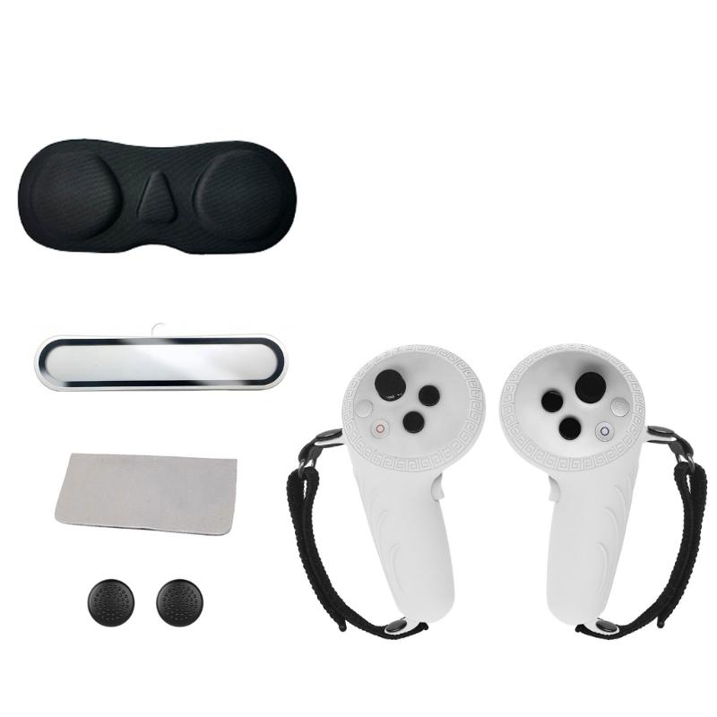 VR Handle Protections Kit for PICO4 Ultra with Silicone Covers and Lens Films, Enhanceds Grip