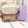 Multi Layered Pencil Case Big Capacity Pencil Pouches Detachable Pen Bag Travel Pencil Organizers Bag for Office School