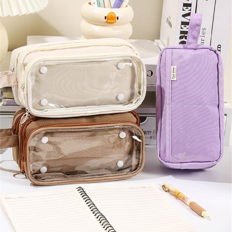 Multi Layered Pencil Case Big Capacity Pencil Pouches Detachable Pen Bag Travel Pencil Organizers Bag for Office School