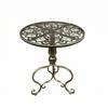 Metal Side Table with Openwork Top Elegant for Reading Corner, Balcony