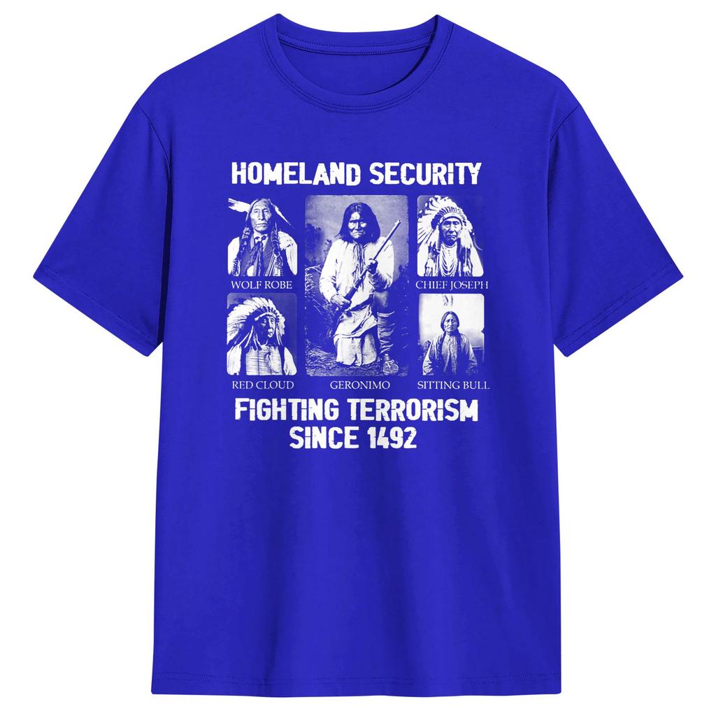 Summer Homeland Security Fighting Terrorism Novelty T Shirts  Cotton Tee Shirt for Unisex Aesthetic Short Sleeve Tops