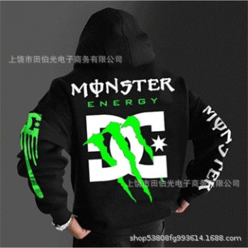 Mens Hooded Sweatshirt With Demon Print Loose Fit Warm Winter Casual Streetwear